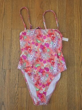 NEW! Victoria's Secret Floral One-Piece Swimsuit - Pink/Coral Size M